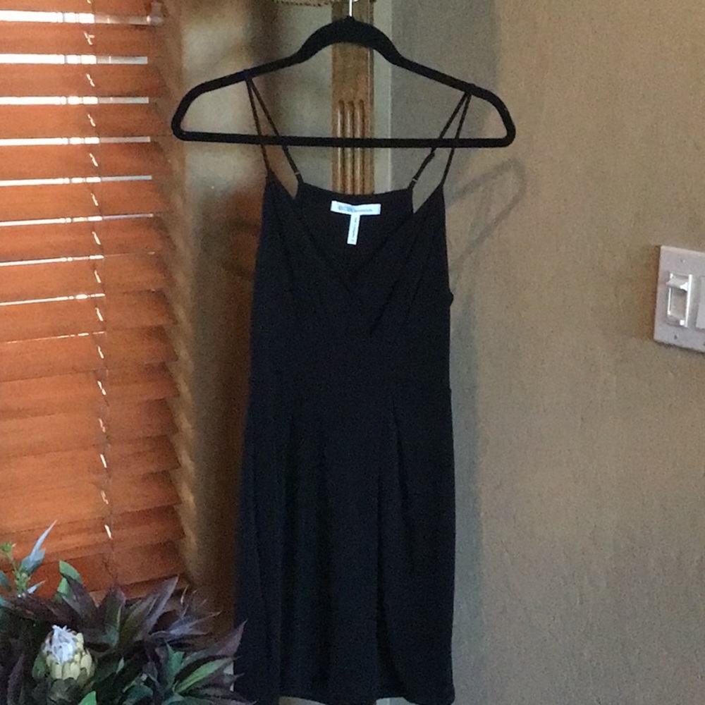 BCBGeneration Black Spaghetti Strap Slip Dress